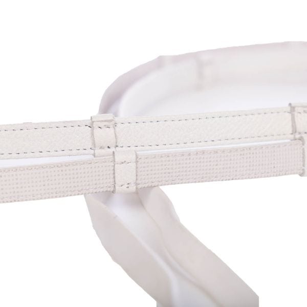 Eques lederen teugels met grip en stops wit Eques lederen teugels met grip en stops wit